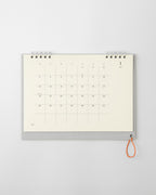 Midori MD Desk Calendar 2027 laid flat showing the January 2027 monthly grid