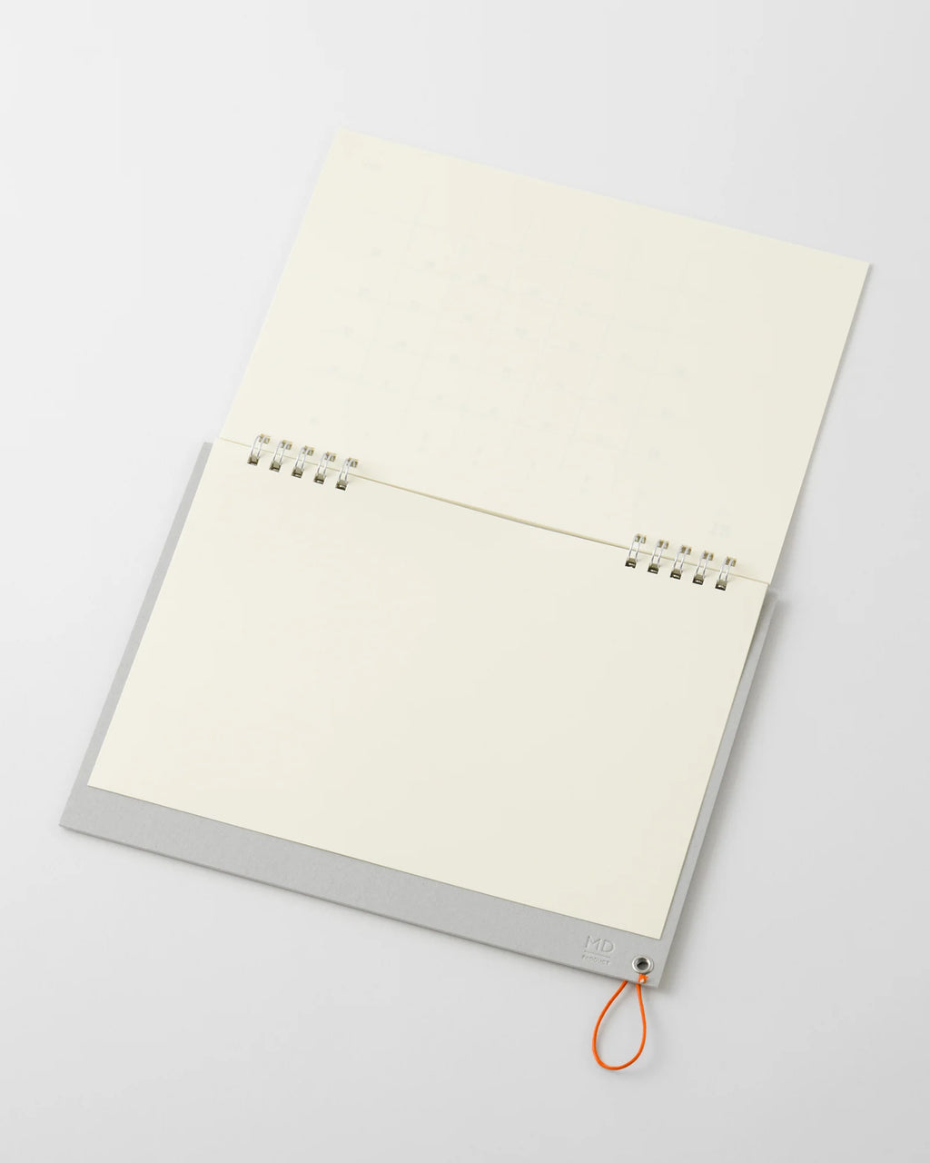 Midori MD Calendar Twin 2027 folded flat resembling notebook with embossed MD logo