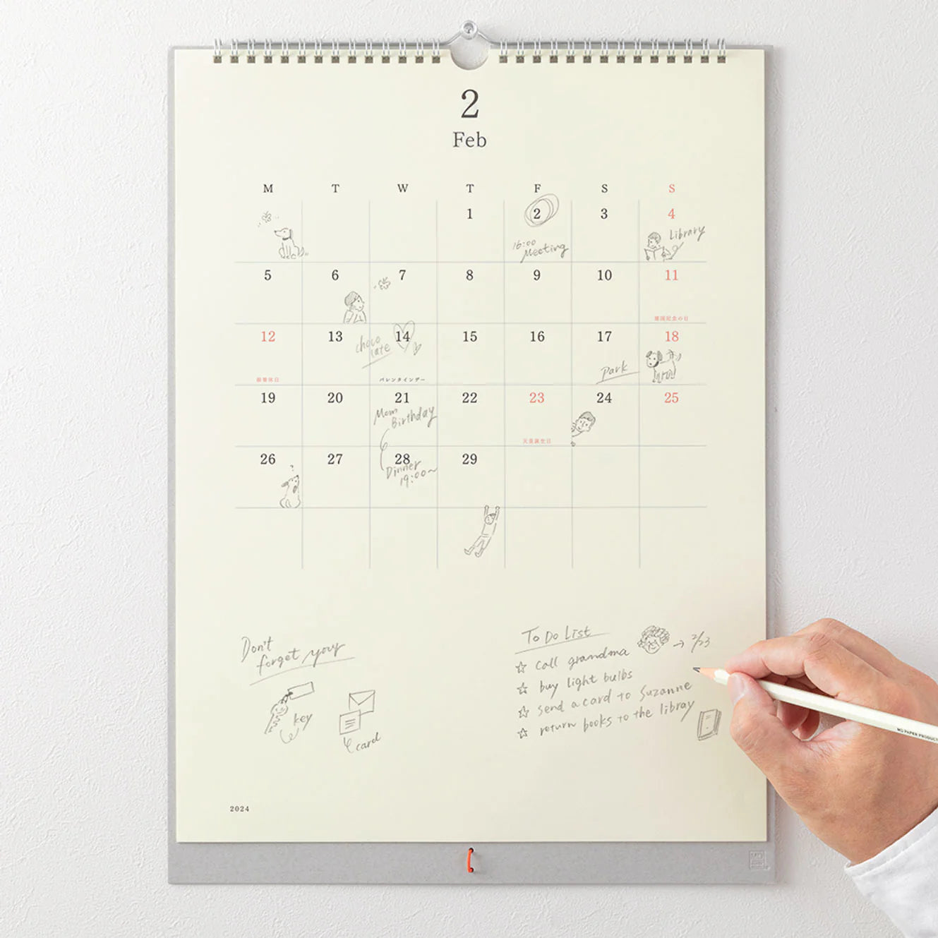 Midori MD Calendar Wall-Hanging 2025