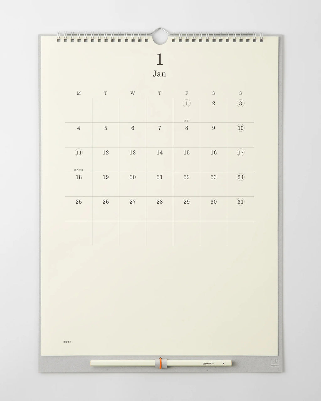 Midori MD Calendar Wall-Hanging 2027
