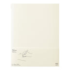 Midori MD Notebook A4 cream coverless with exposed thread binding and belly band