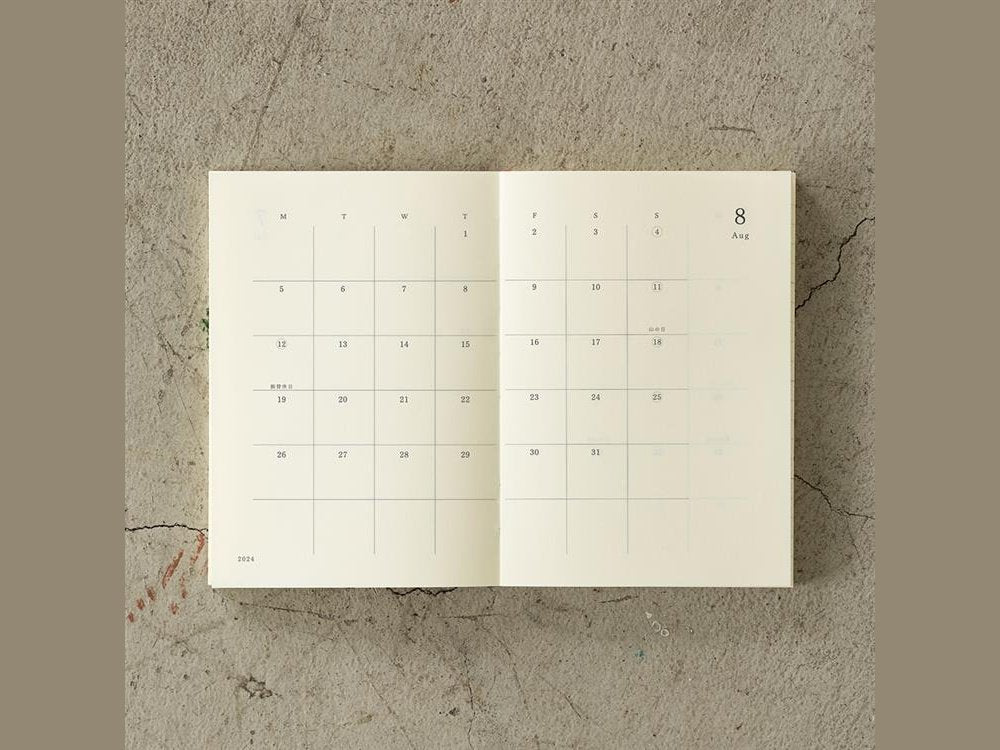 Midori MD Notebook Diary A6 2024