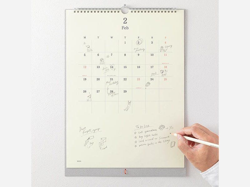 Midori MD Wall Calendar 2024