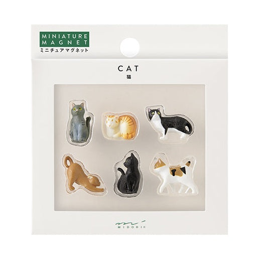 Midori Magnet Sets Cat 6pc
