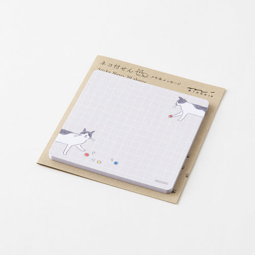 Midori Memo & Message Sticky Note - Ball & Cat - 30 Sheets