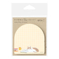 Midori Memo & Message Sticky Note - Book & Cat - 30 Sheets