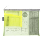 Midori Mesh Pen & Tool Pouch - Yellow