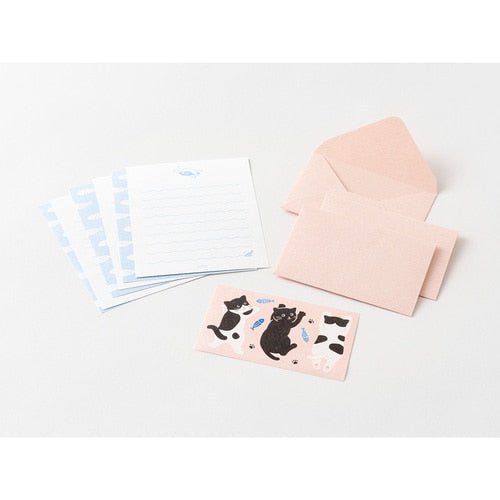 Midori Message Letter Set - Cat