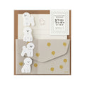Midori Mini Letter Set with Animal Stickers Bichon Frise
