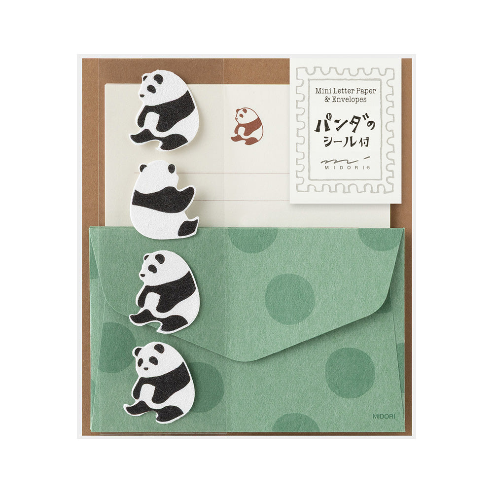 Midori Mini Letter Set with Animal Stickers Panda
