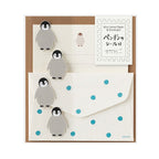 Midori Mini Letter Set with Animal Stickers Penguin