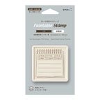 Midori Paintable Pre-Inked Stamp Soft Colour - Memo