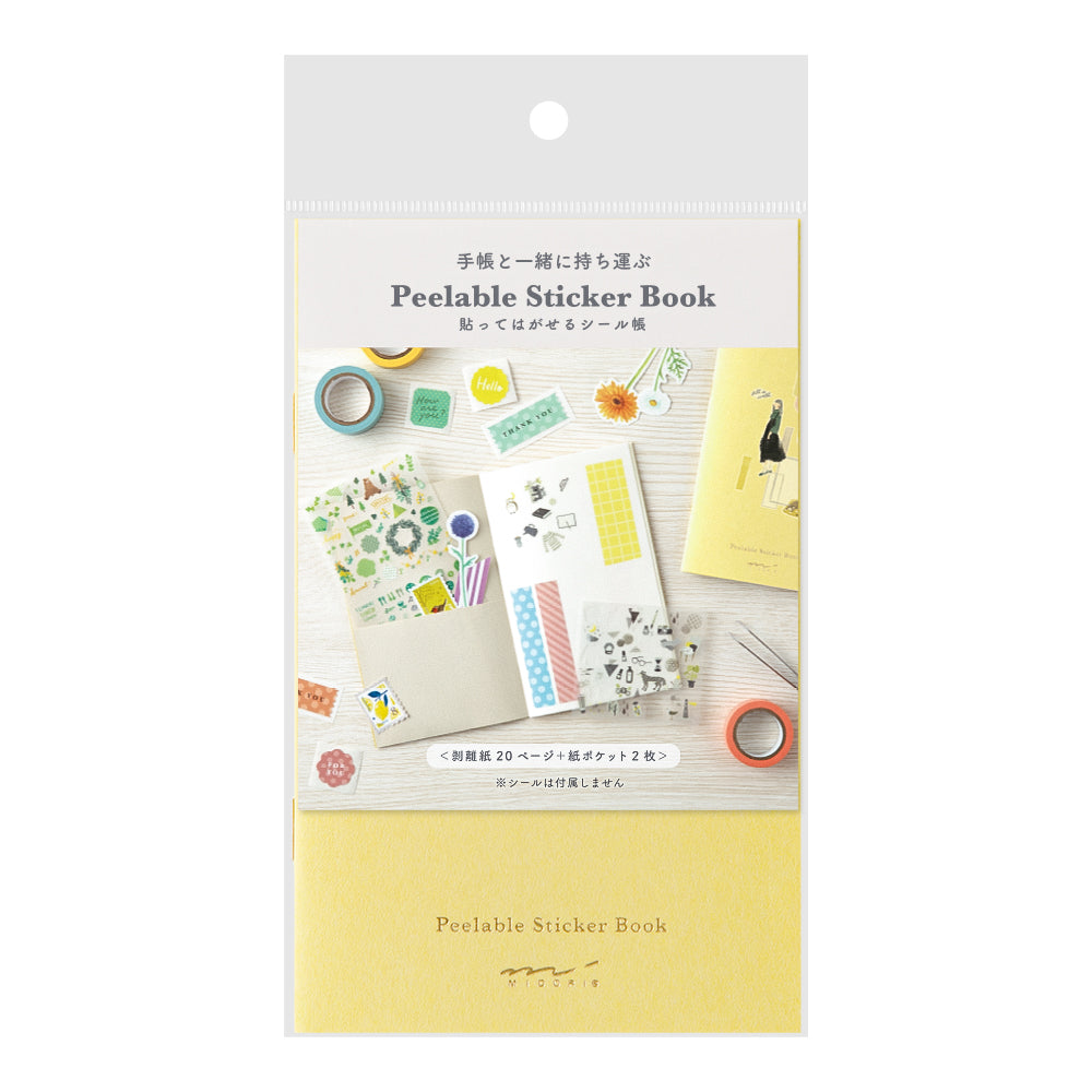 Midori Peelable Sticker Book - 20 Pages - Yellow