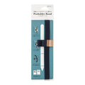 Midori Pen Holder Band in navy blue with rose gold clip for B6 to A5 notebooks