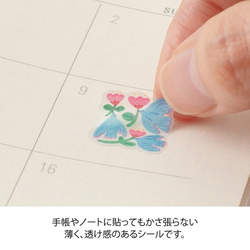 Midori Planner Sticker Margin Flower