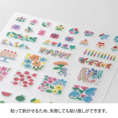 Midori Planner Sticker Margin Flower