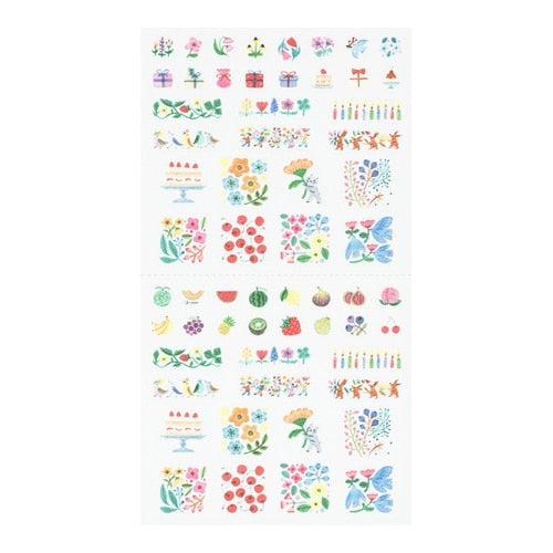 Midori Planner Sticker Margin Flower
