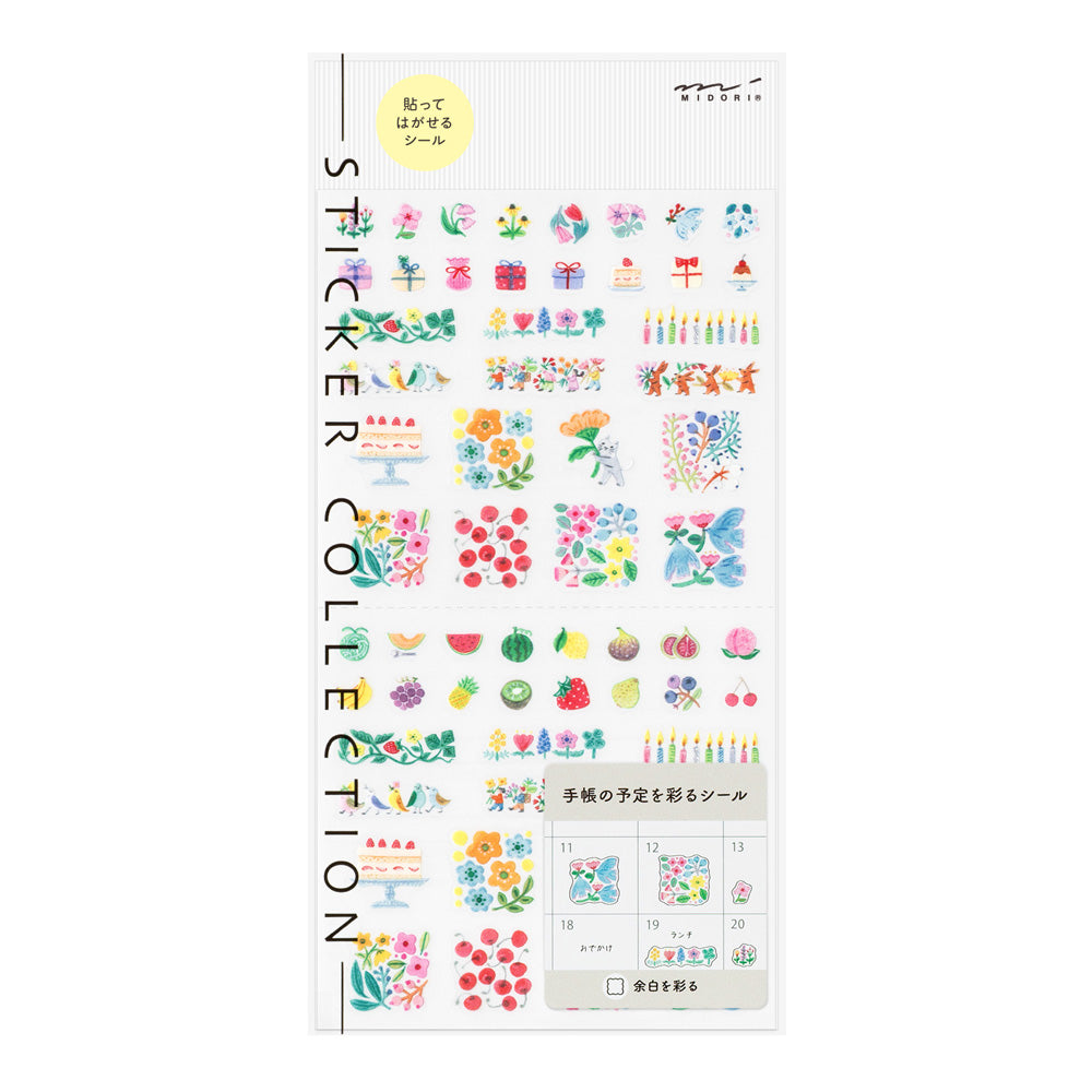 Midori Planner Sticker Margin Flower