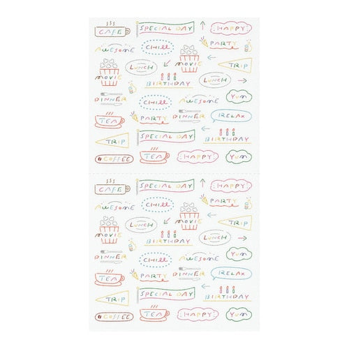 Midori Planner Sticker Words Anniversary