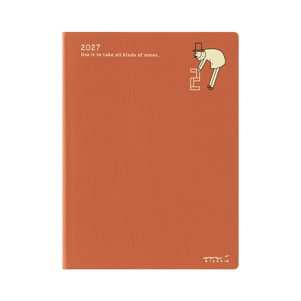 Midori Pocket Diary A6 Monthly Ojisan 2027