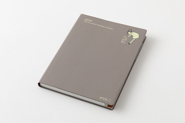 Midori Pocket Diary A6 Ojisan edition with ribbon bookmark and gold logo
