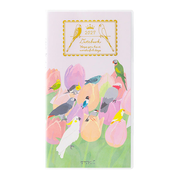 Midori 2027 diary front cover flat lay with signature and brand name visible