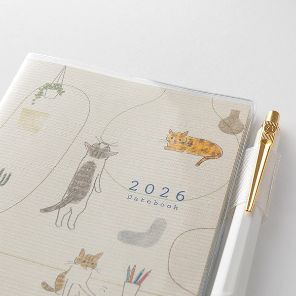 Midori Pocket Diary B6 Slim Cat 2026