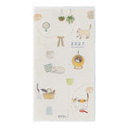 Midori Pocket Diary B6 Slim Cat 2027