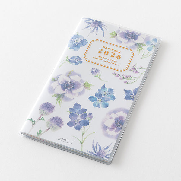 Midori Pocket Diary B6 Slim Country Time Flower 2026