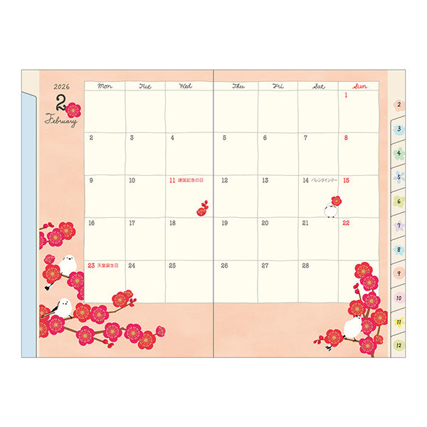 Midori Pocket Diary <Mini> Bird 2026