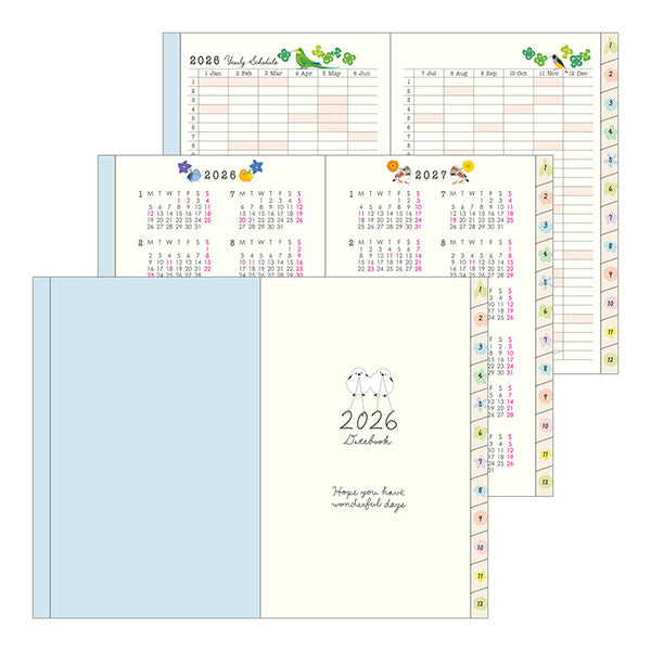 Midori Pocket Diary <Mini> Bird 2026