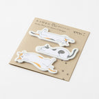 Midori Point Marker Sticky Notes - Cat Stretching - 15 Sheets x 3 Designs