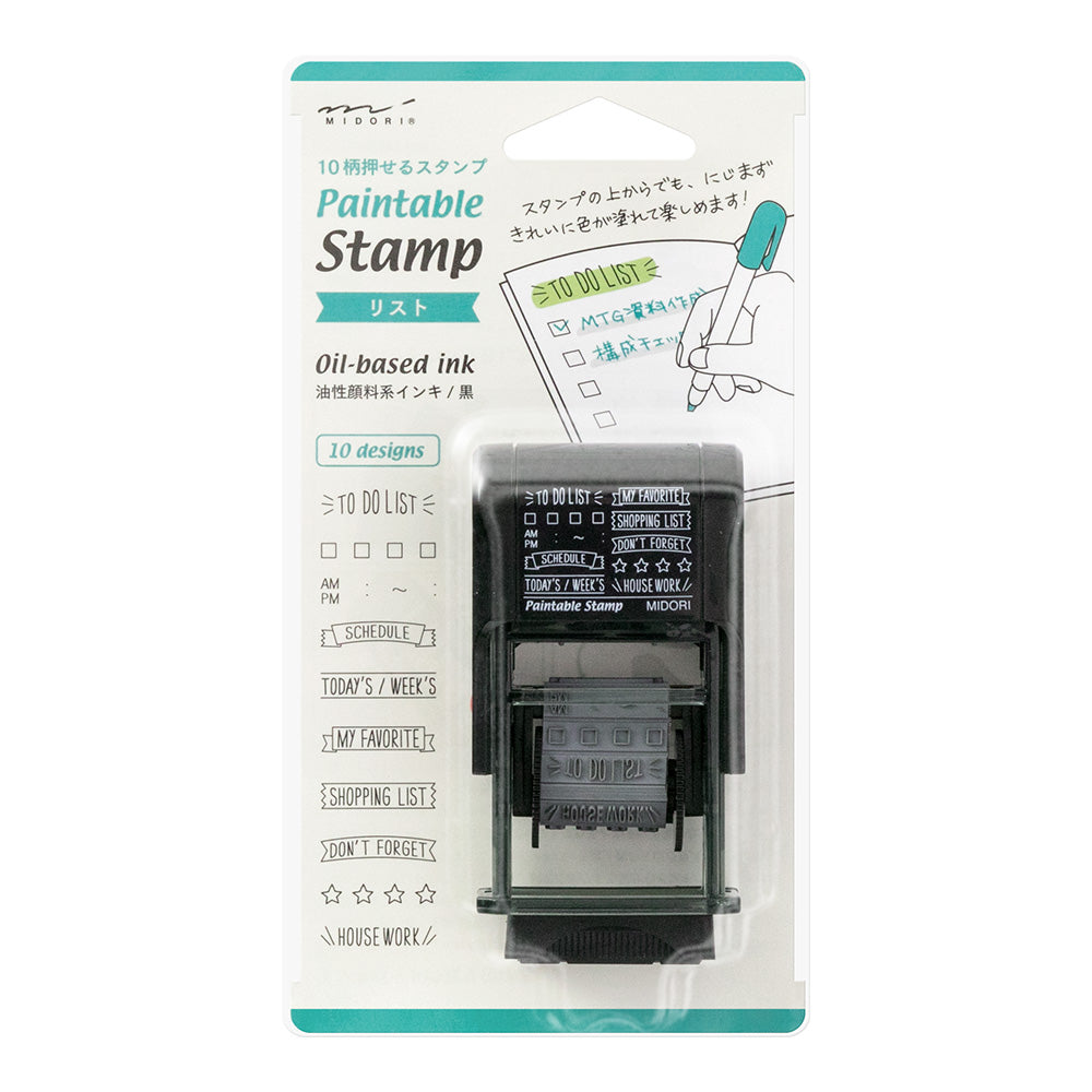 Midori Rotating Stamp - List