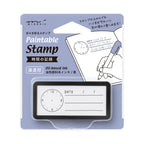 Midori Self-inking Half Stamp - Clock