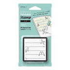 Midori self-inking stamp with birds on wire design