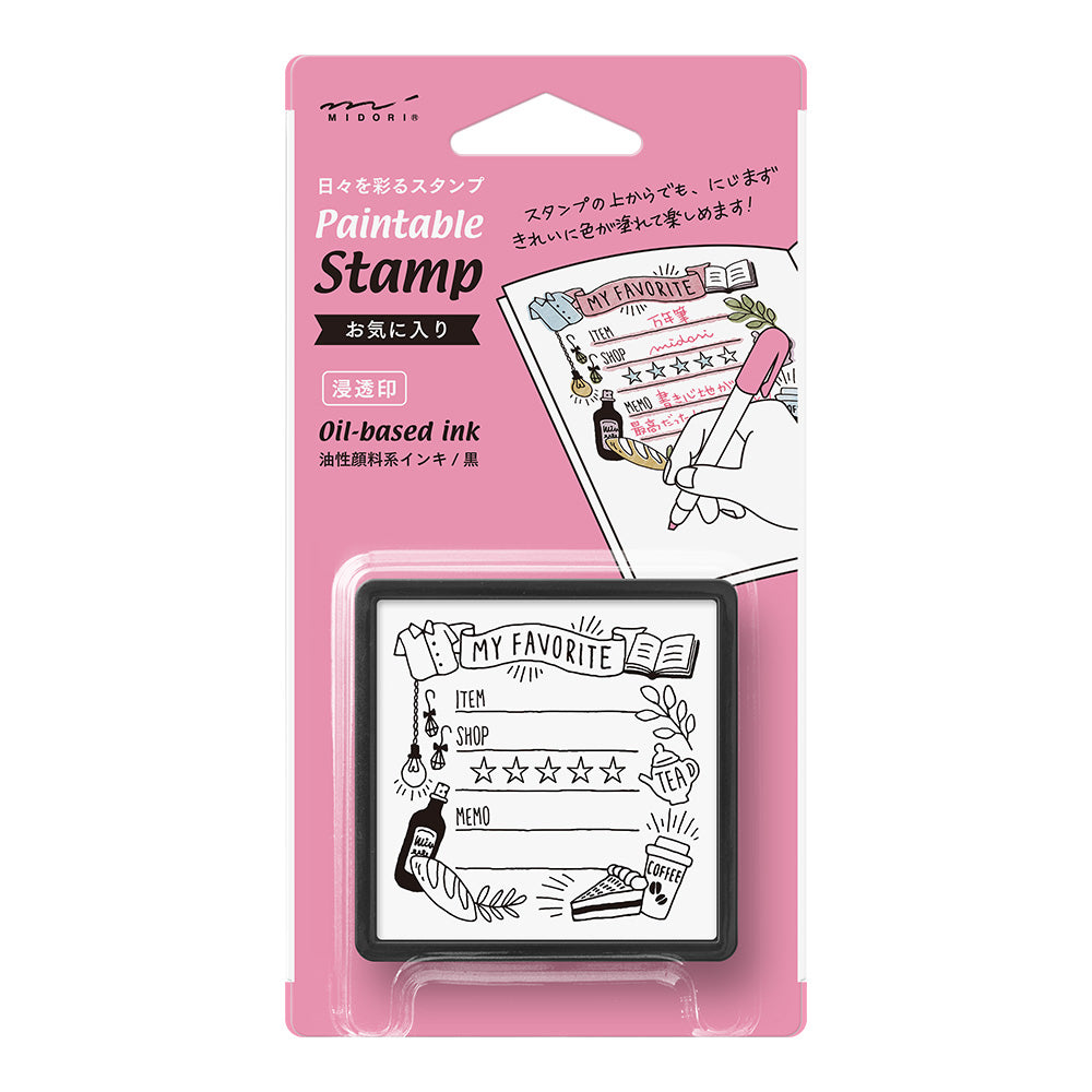 Midori self-inking stamp with favorite review banner