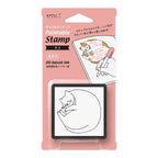 Midori self-inking stamp featuring sleeping cat illustration