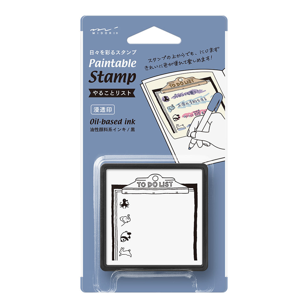 Midori self-inking clipboard to-do list stamp design