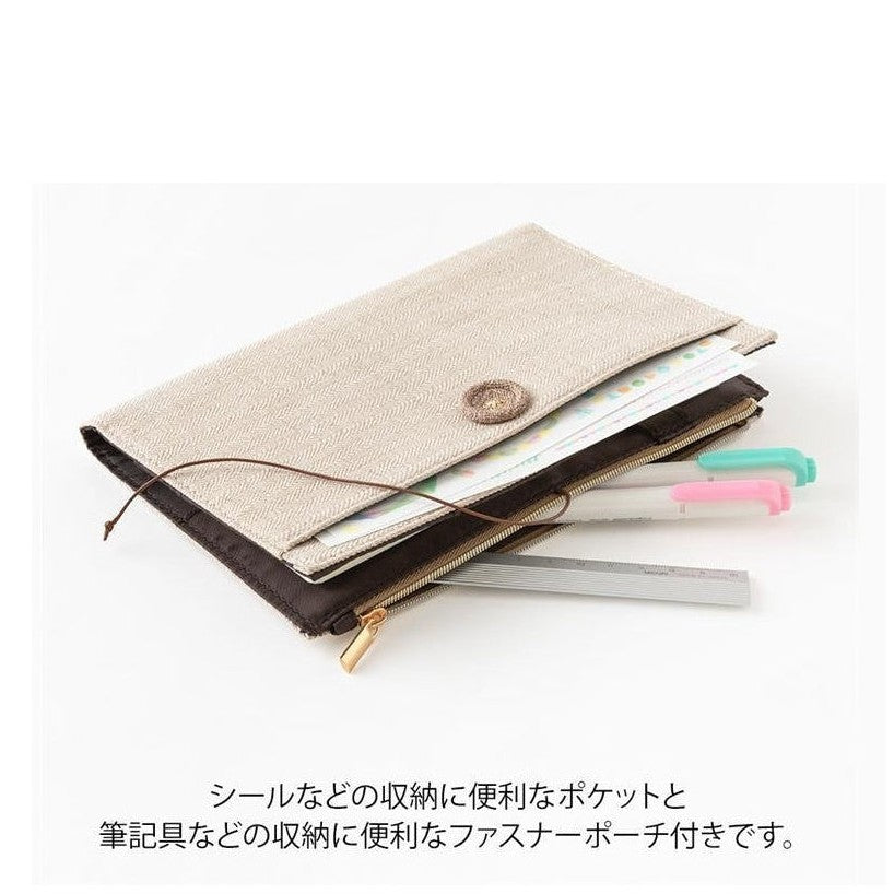 Midori Yuru Log Cloth Cover B6 Beige