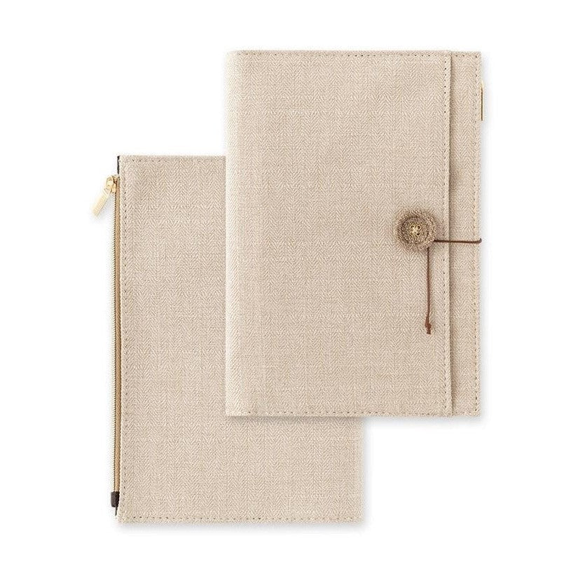 Midori Yuru Log Cloth Cover B6 Beige