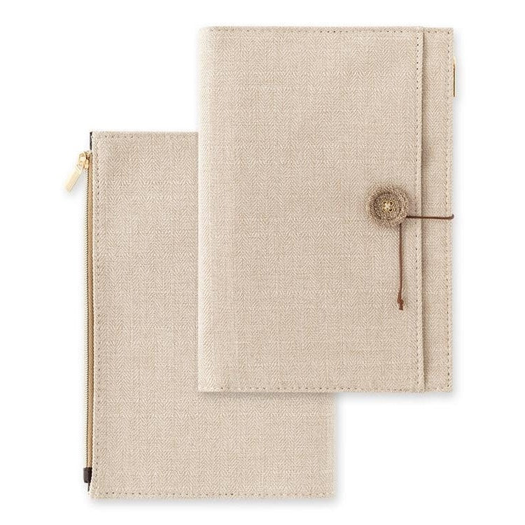 Midori Yuru Log Cloth Cover B6 Beige