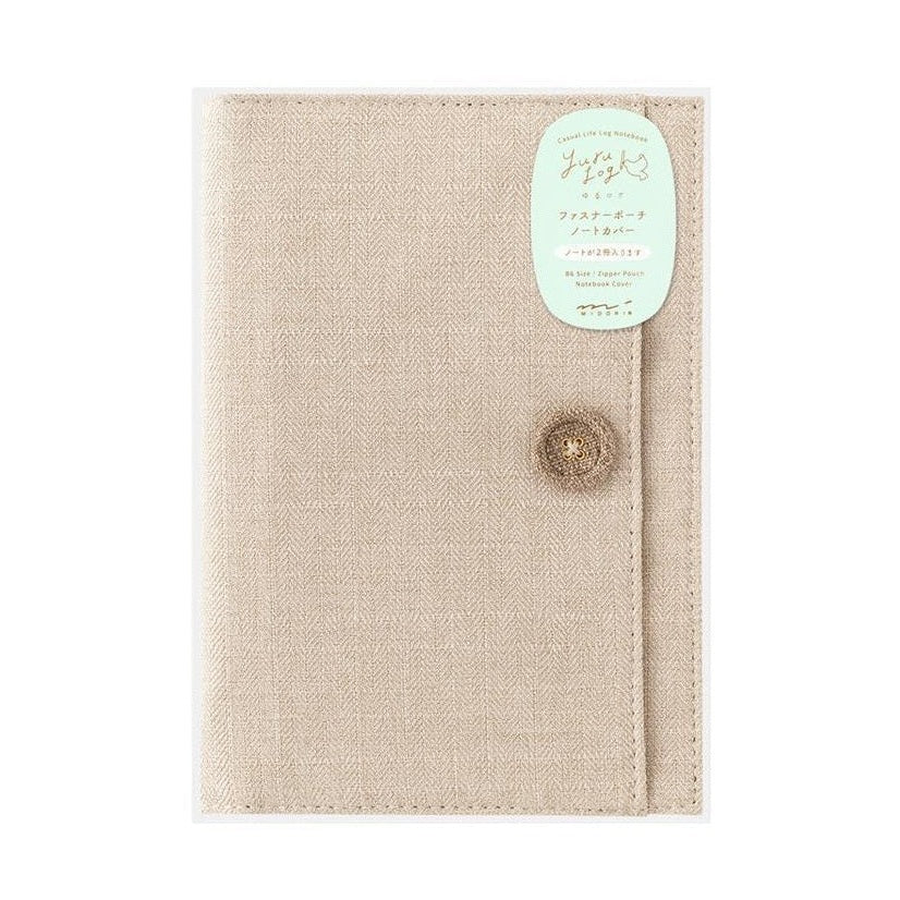Midori Yuru Log Cloth Cover B6 Beige