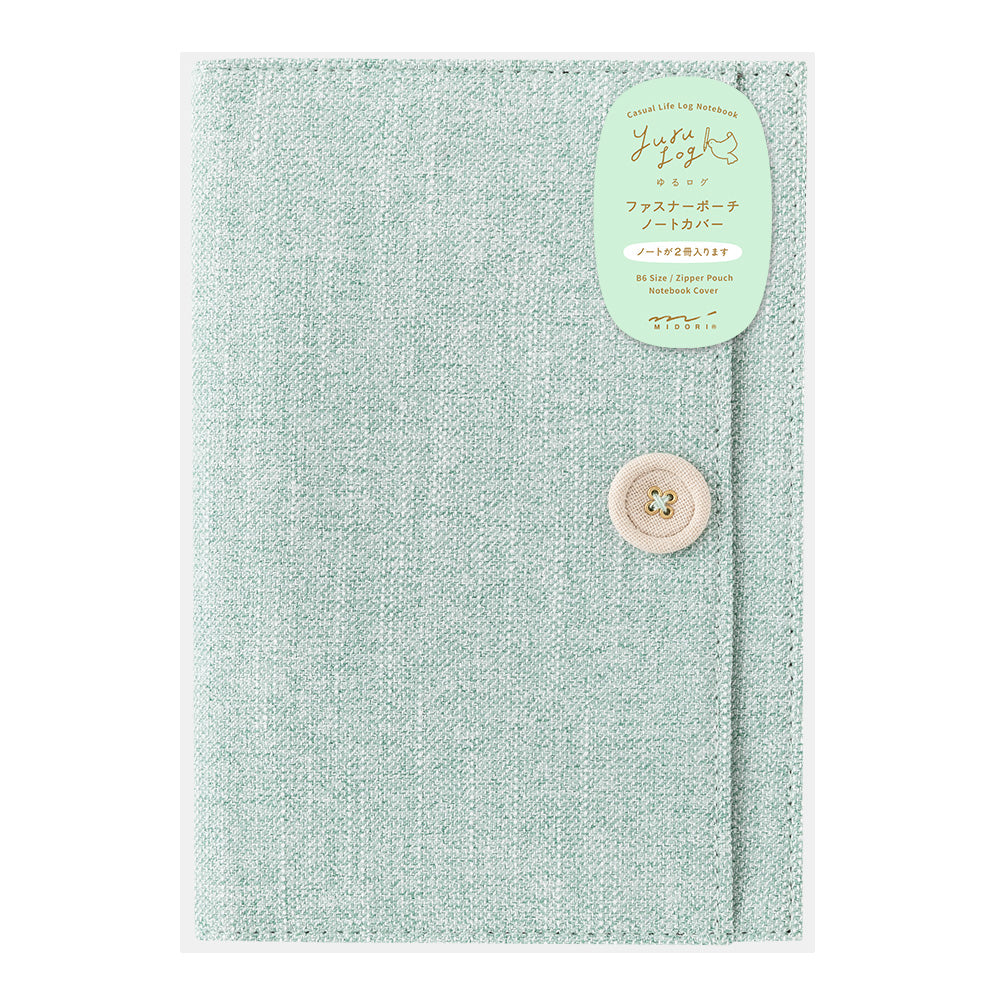 Midori Yuru Log Cloth Cover - B6 - Blue