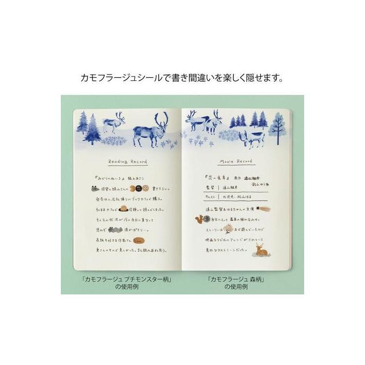 Midori Yuru Log Decoration Sticker - Camouflage Forest