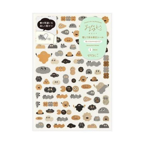 Midori Yuru Log Decoration Sticker - Mini Monster