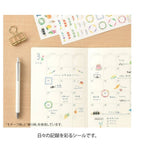 Midori Yuru Log Decoration Sticker Sheet - Animals