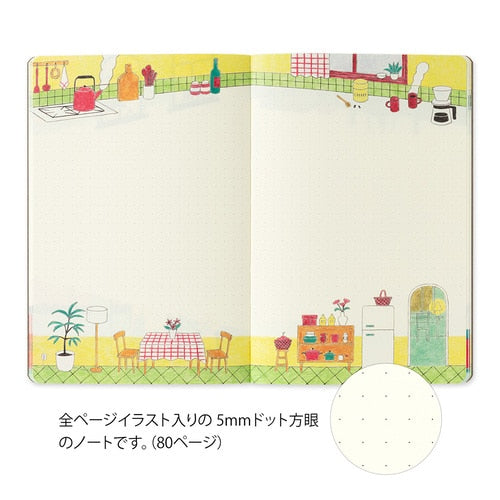 Midori Yuru Log Dot Grid Notebook B6 Everyday Life
