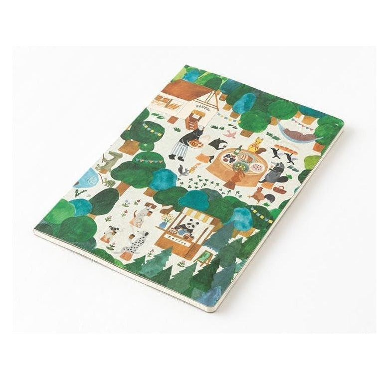 Midori Yuru Log Notebook Forest B6 Dot Grid 5mm