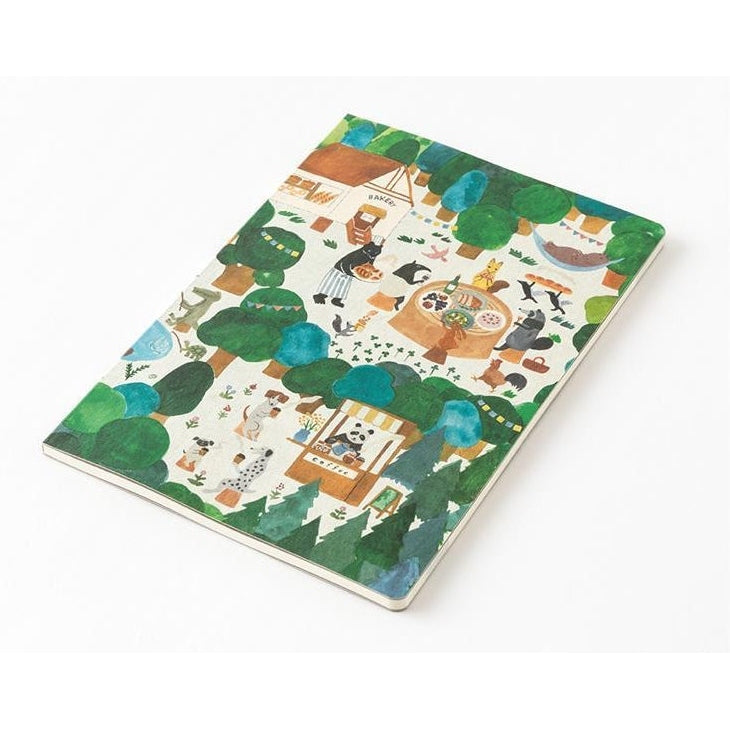 Midori Yuru Log Notebook Forest B6 Dot Grid 5mm