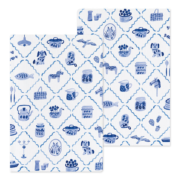 Midori Yuru Log Notebook My Life B6 Blue Nordic